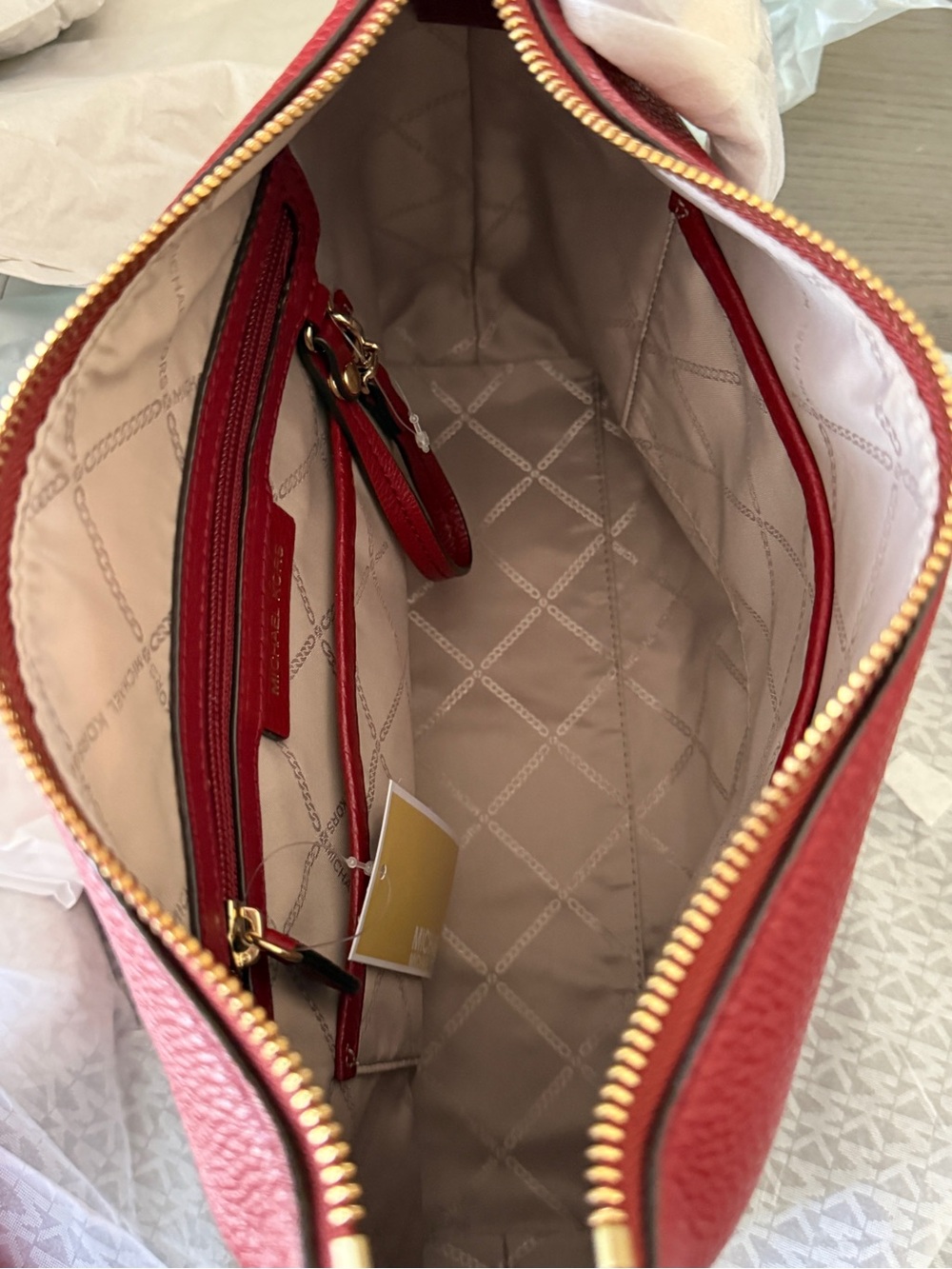 Michael Kors Brandy Leather Shoulder Bag with Braided Handle - Picture 7 of 11